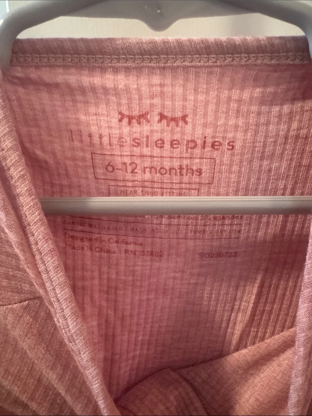 Little Sleepies Mauve Ribbed Long-Sleeve Footie